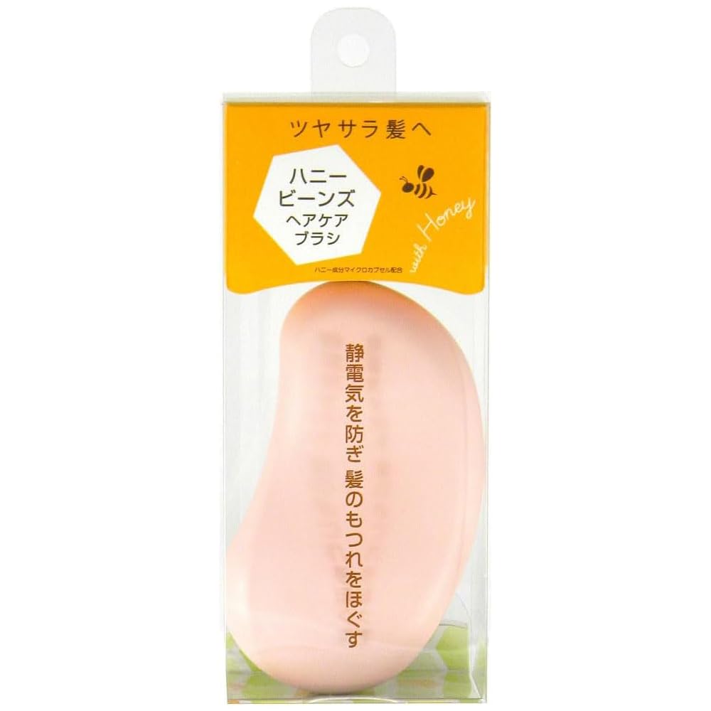 Ikemotoburashikougyou Ikemoto Honey Beans Hair Brushing Brush, Smoky Pink (1 piece)