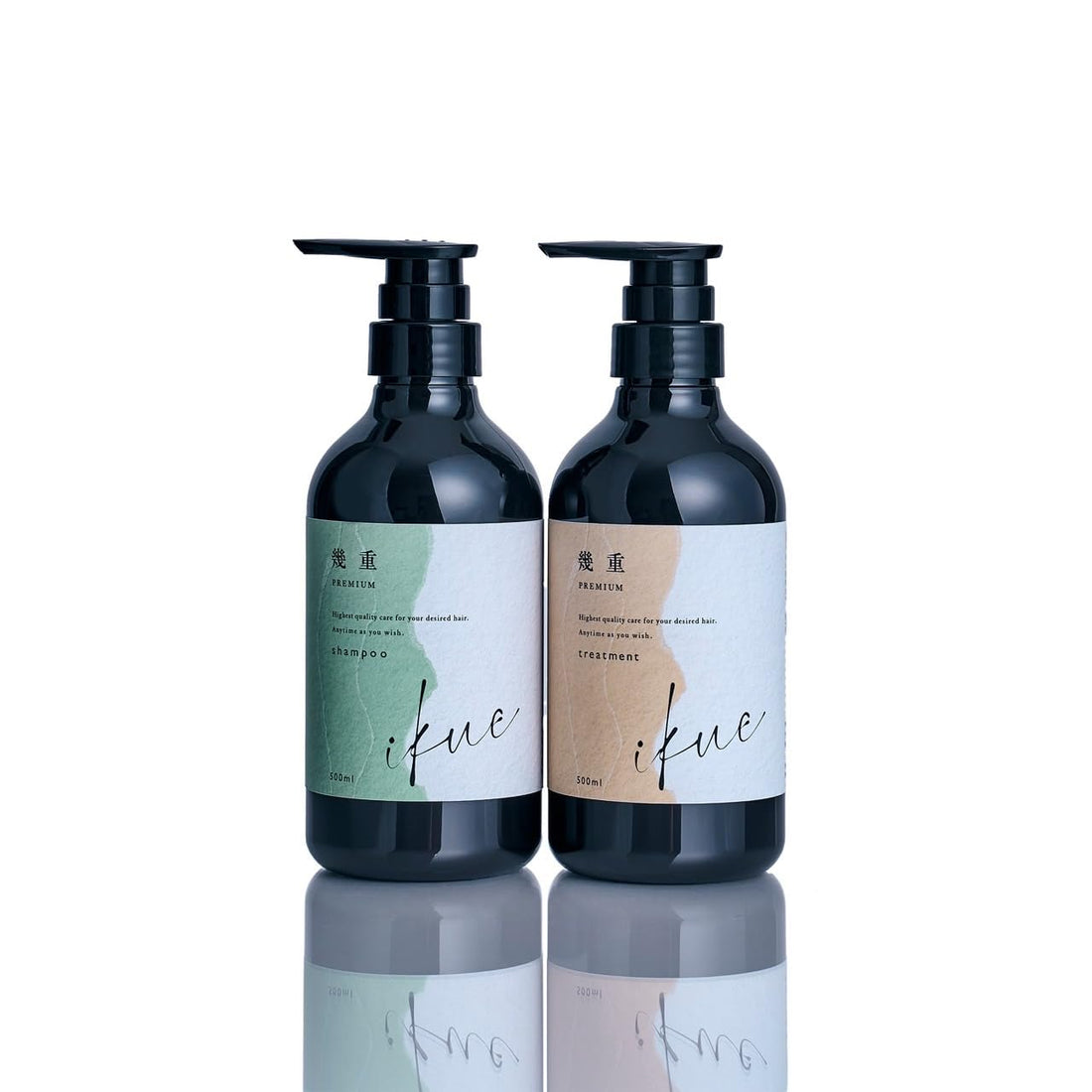 Ikue Premium Shampoo and Conditioner Set 500ml for Japanese Hair Care
