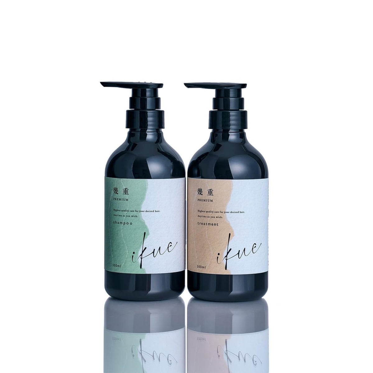Ikue Premium Shampoo and Conditioner Set 500ml for Japanese Hair Care