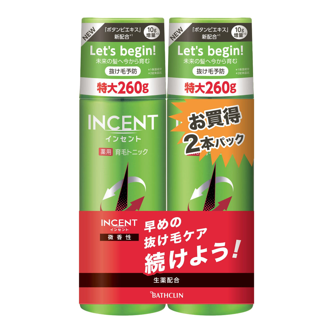 Incent Hair Growth Tonic with Citrus Leaf Scent 260g for Men