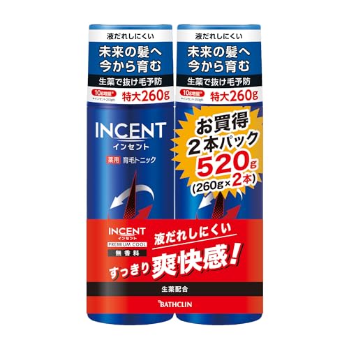 Incent Premium Cool Hair Growth Tonic for Men 260g Unscented