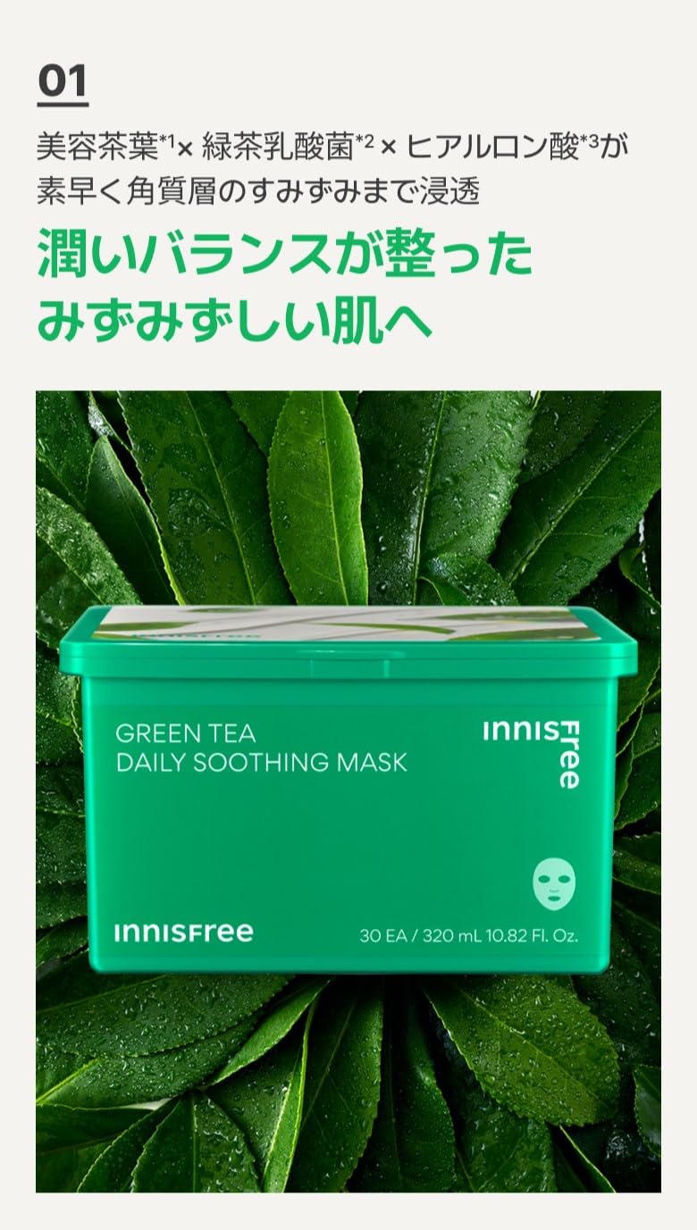 innisfree Green Tea Seed Hyaluronic Daily Mask 10 Sheets