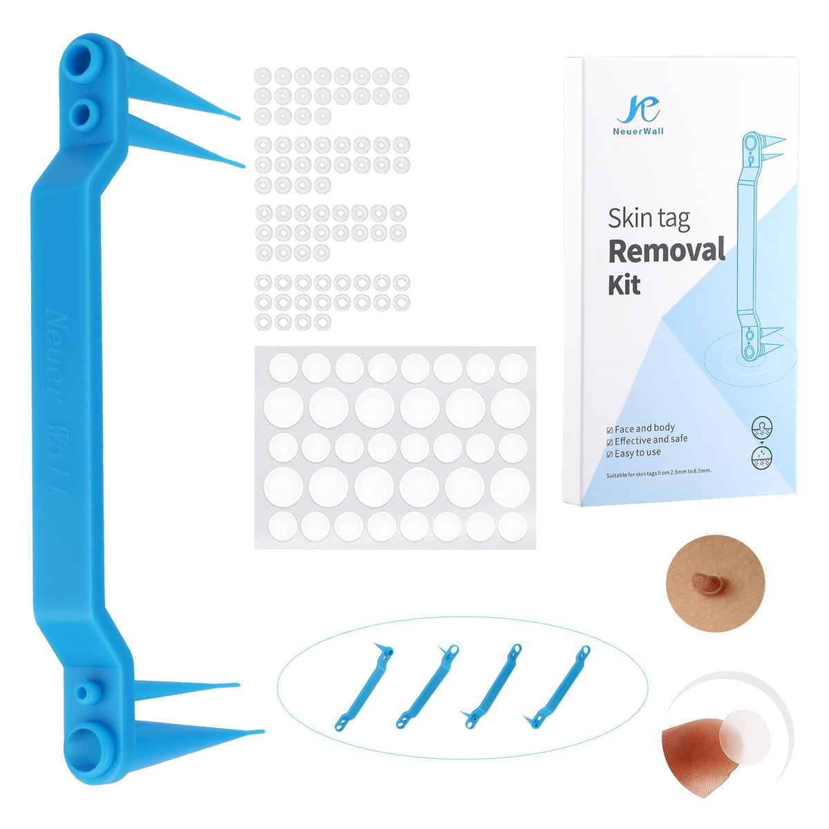 Inzyla Skin Tag Removal Tool Kit with 4 Sizes for Easy Use