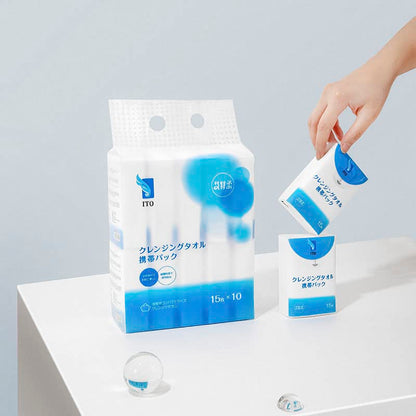 ITO CORPORATION Cleansing Towels Portable Pack 15 Sheets x 10