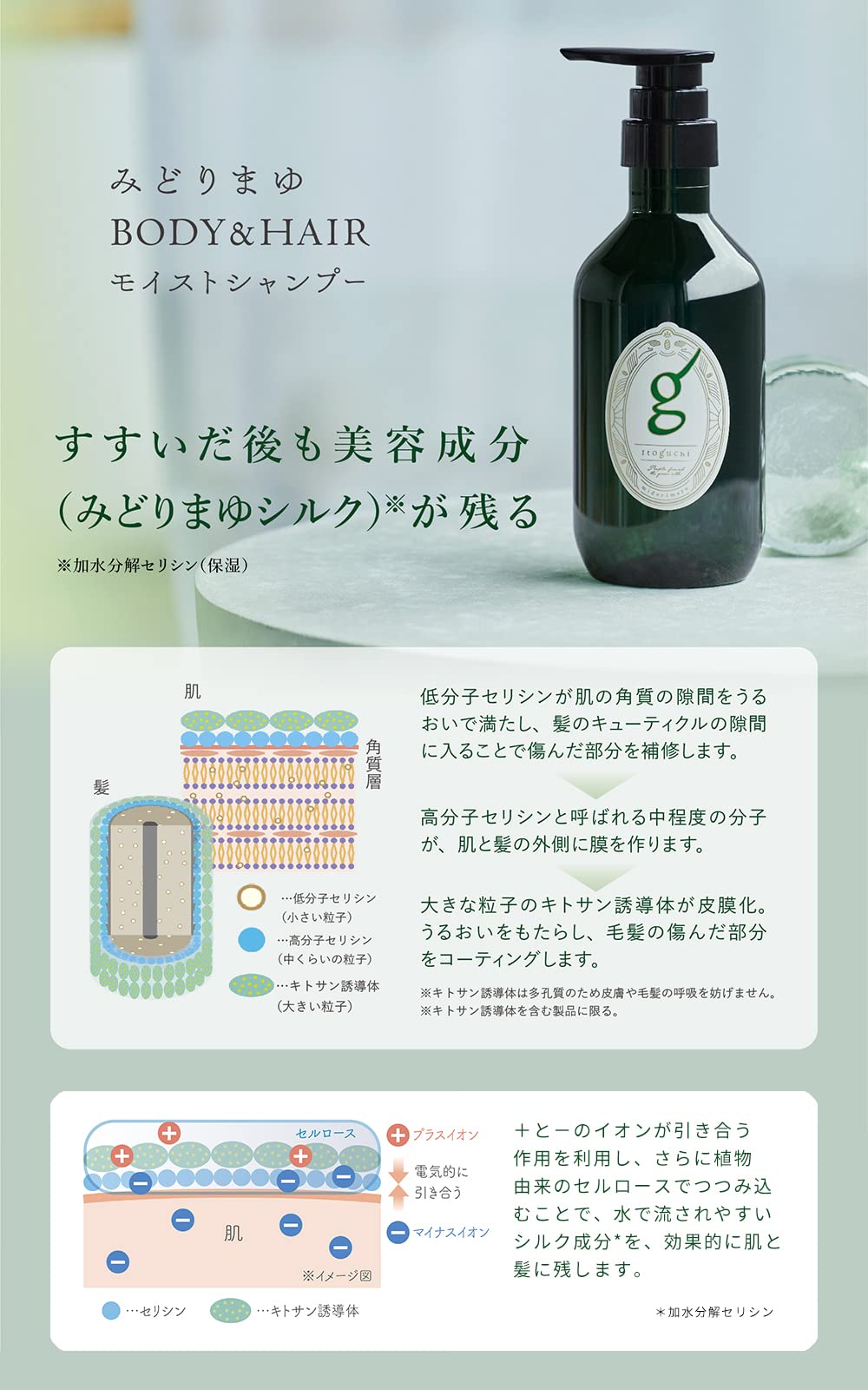 Itoguchi Moisturizing Shampoo Set 400ml for Japanese Hair Care
