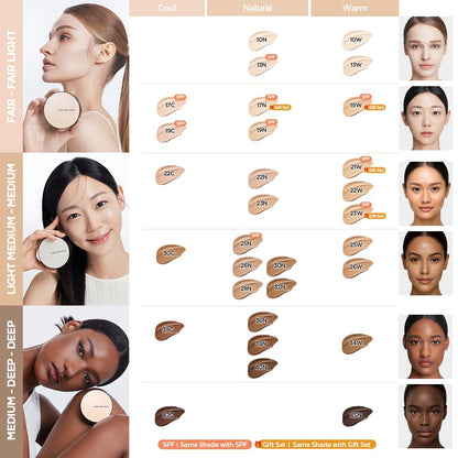 JUNG SAEM MOOL Essential Skin Nuder Cushion Set with SPF 50+