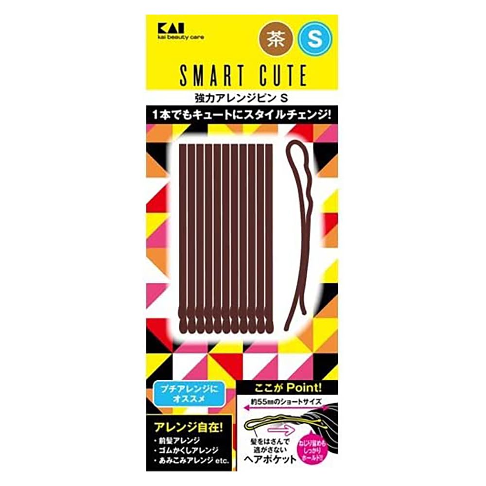 KAI SmartCute Strong Styling Pins S, Brown, 10 Count