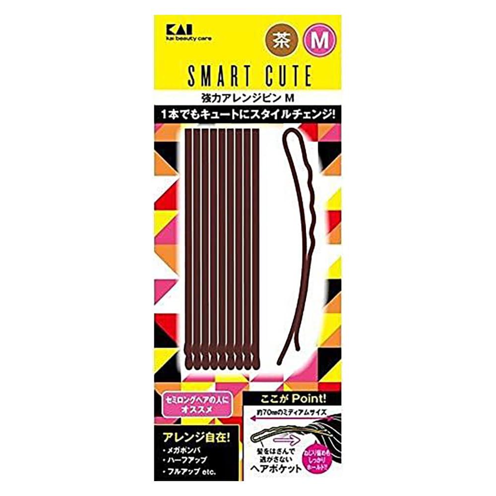 KAI SmartCute Strong Arrangement Pin M for Japanese Hair Care