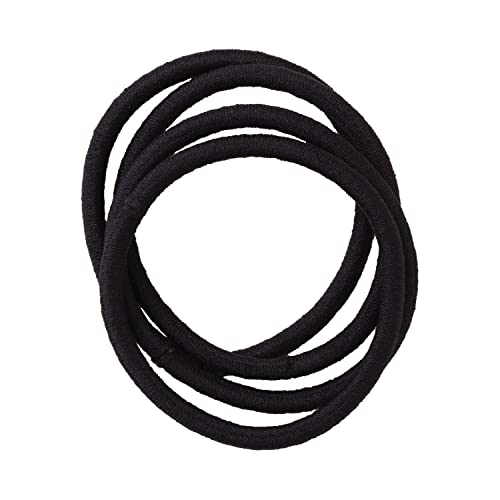 KAI Hepp Ring Hair Ties, Black, 4 Count