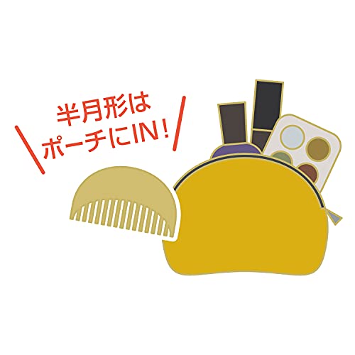 KAI Tuge Comb Half Moon Shape Hair Comb Made from Natural Wood