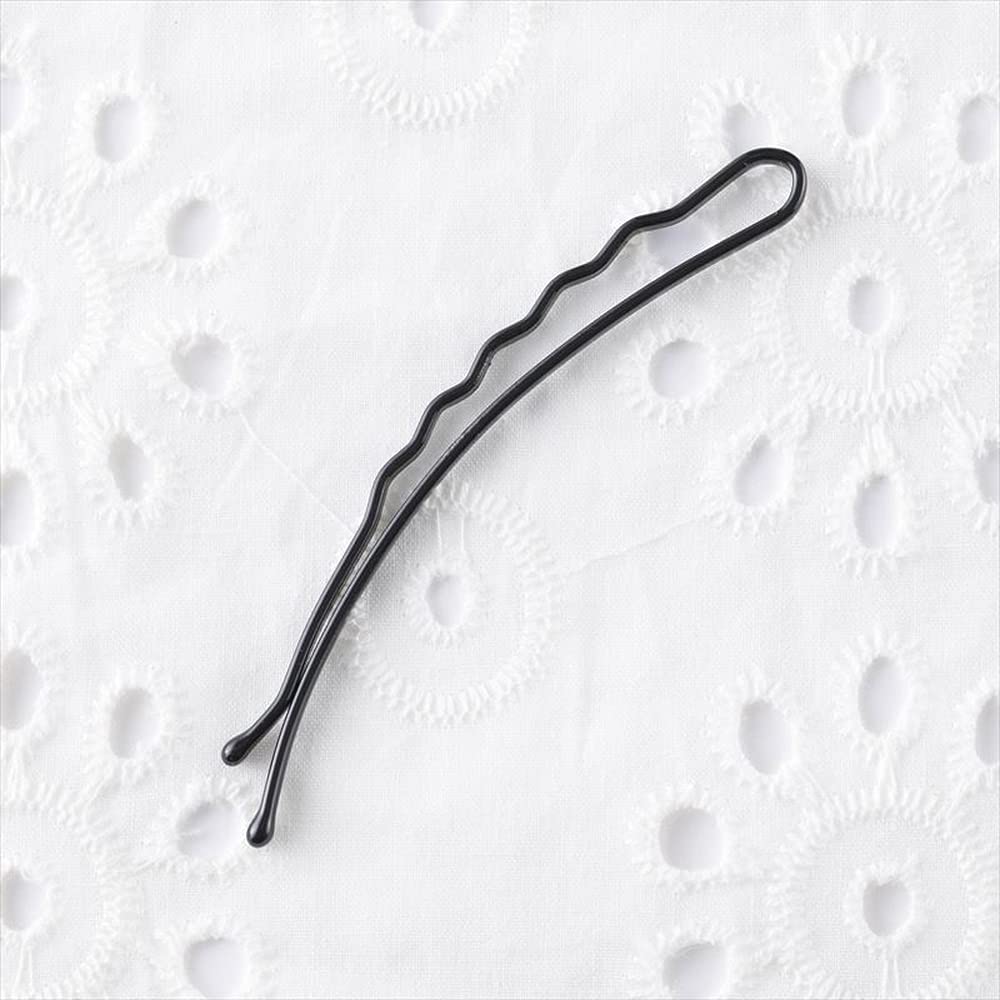 KAI Strong Arrangement Pins L Black Set of 3 for Japanese Hair Care