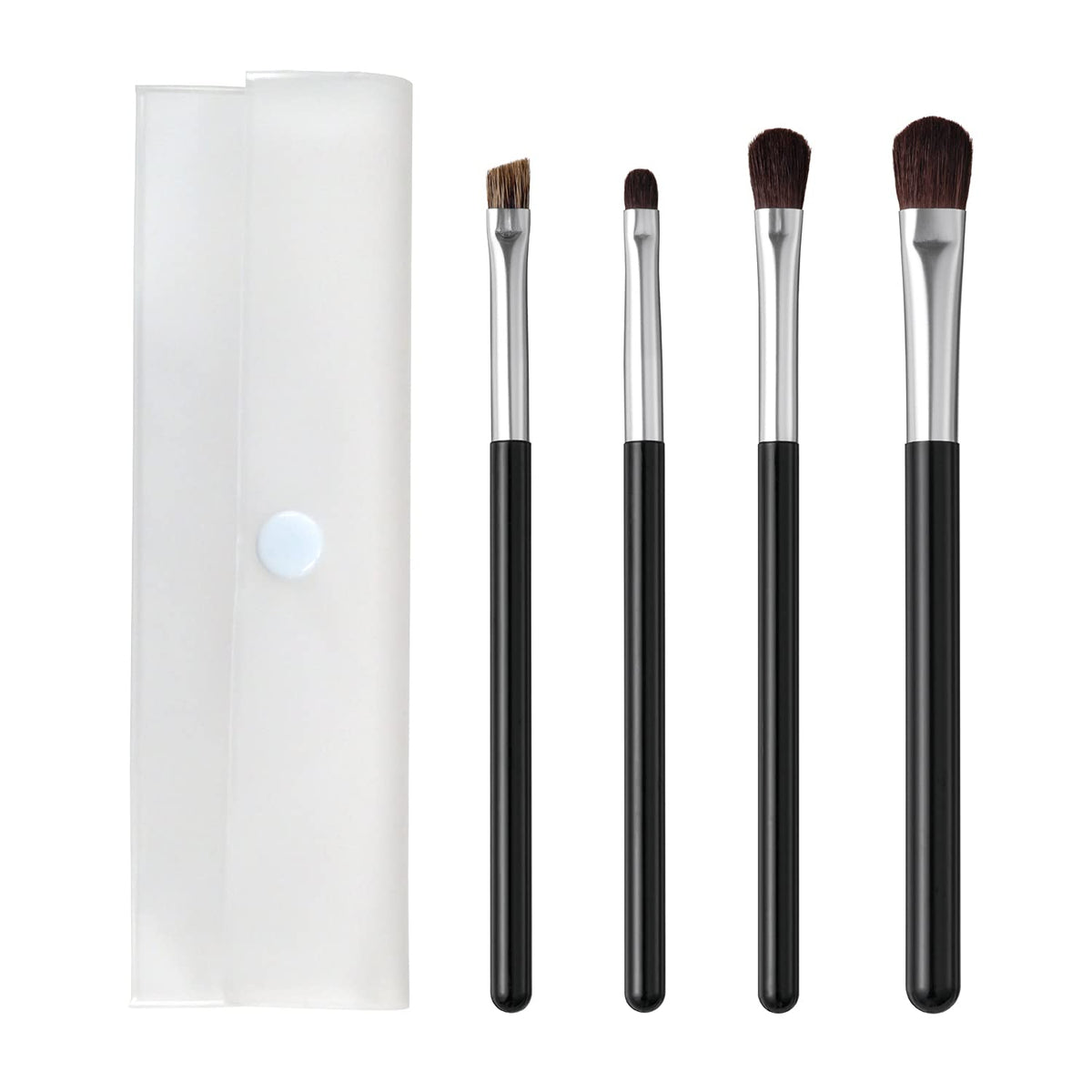 KAI Makeup Brush Set with Case Four Brushes for Eyeshadow Application