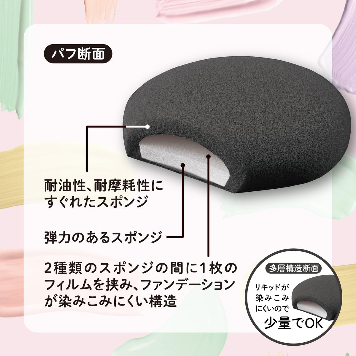 Kaijirushi Cushion Foundation Puff for Smooth Application