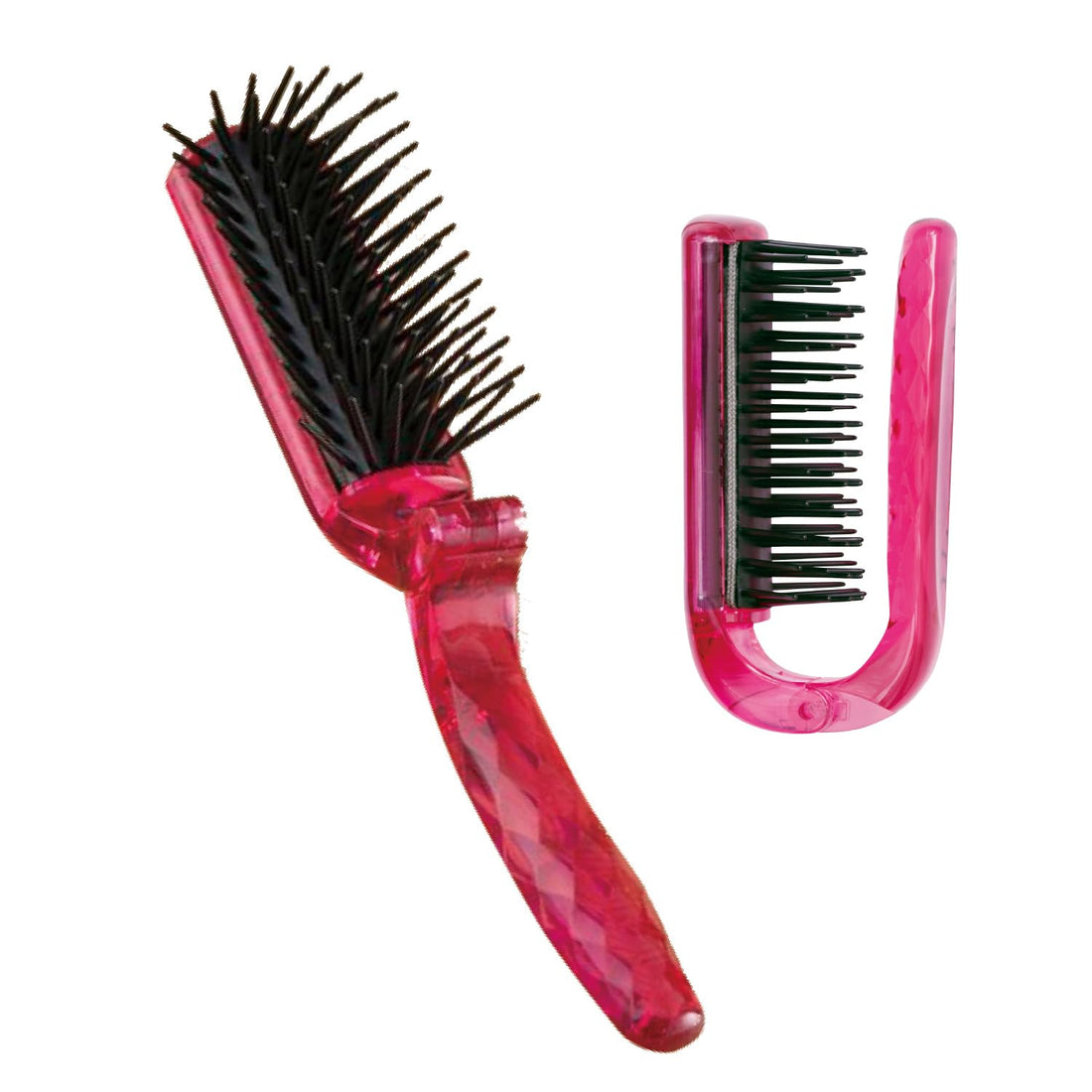 Kaijirushi Static-Free Folding Brush Ruby Pink