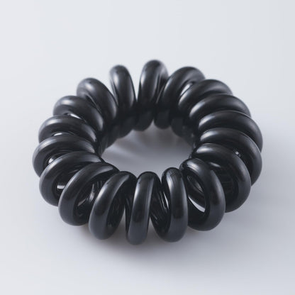 Kaijirushi Spring Hair Ties Black 5 Pack for Japanese Hair Care