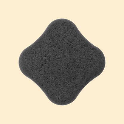 Kaijirushi KAI Foundation-Resistant Black Diamond-Shaped Two-Layer Puff Sponge KQ3277, 1 Piece