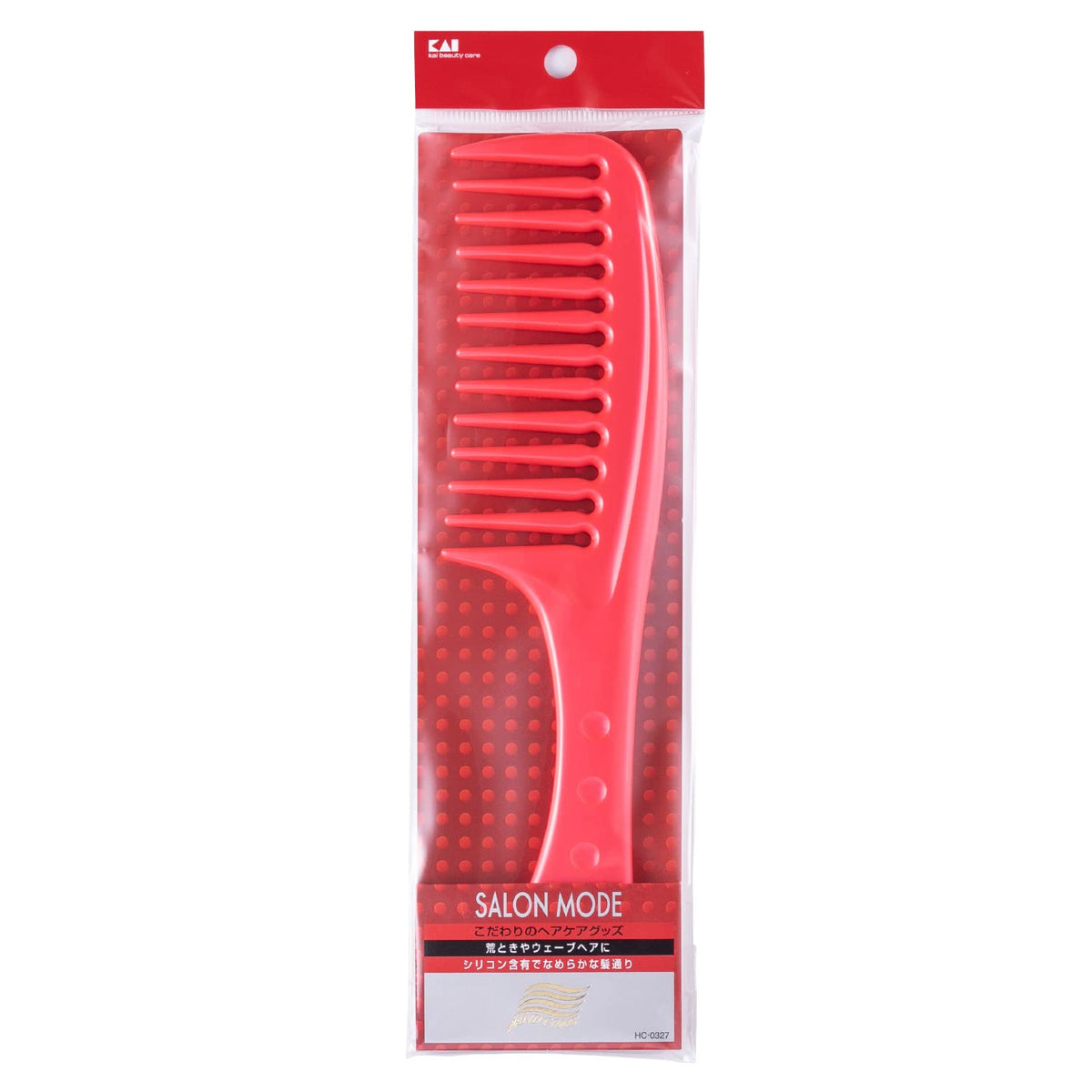 Kaijirushi Salon Mode Hand Comb L Coarse Teeth for Hair Care