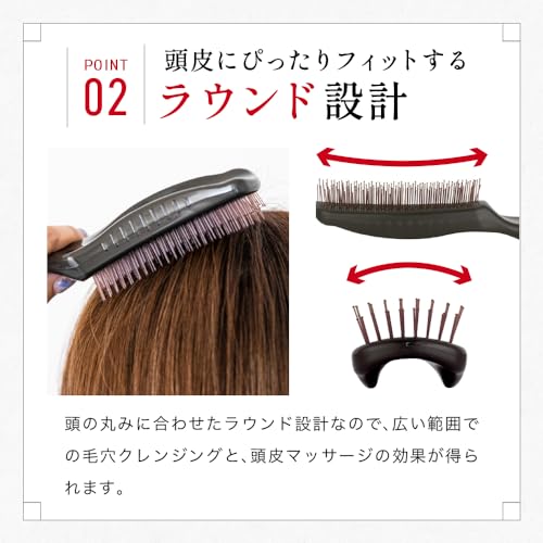 Kaijirushi Scalp Care Hair Brush Short for Japanese Hair Care