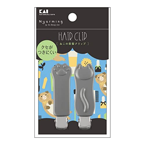 Kaijirushi Cat Hair Clips Set with Paw and Cat Designs