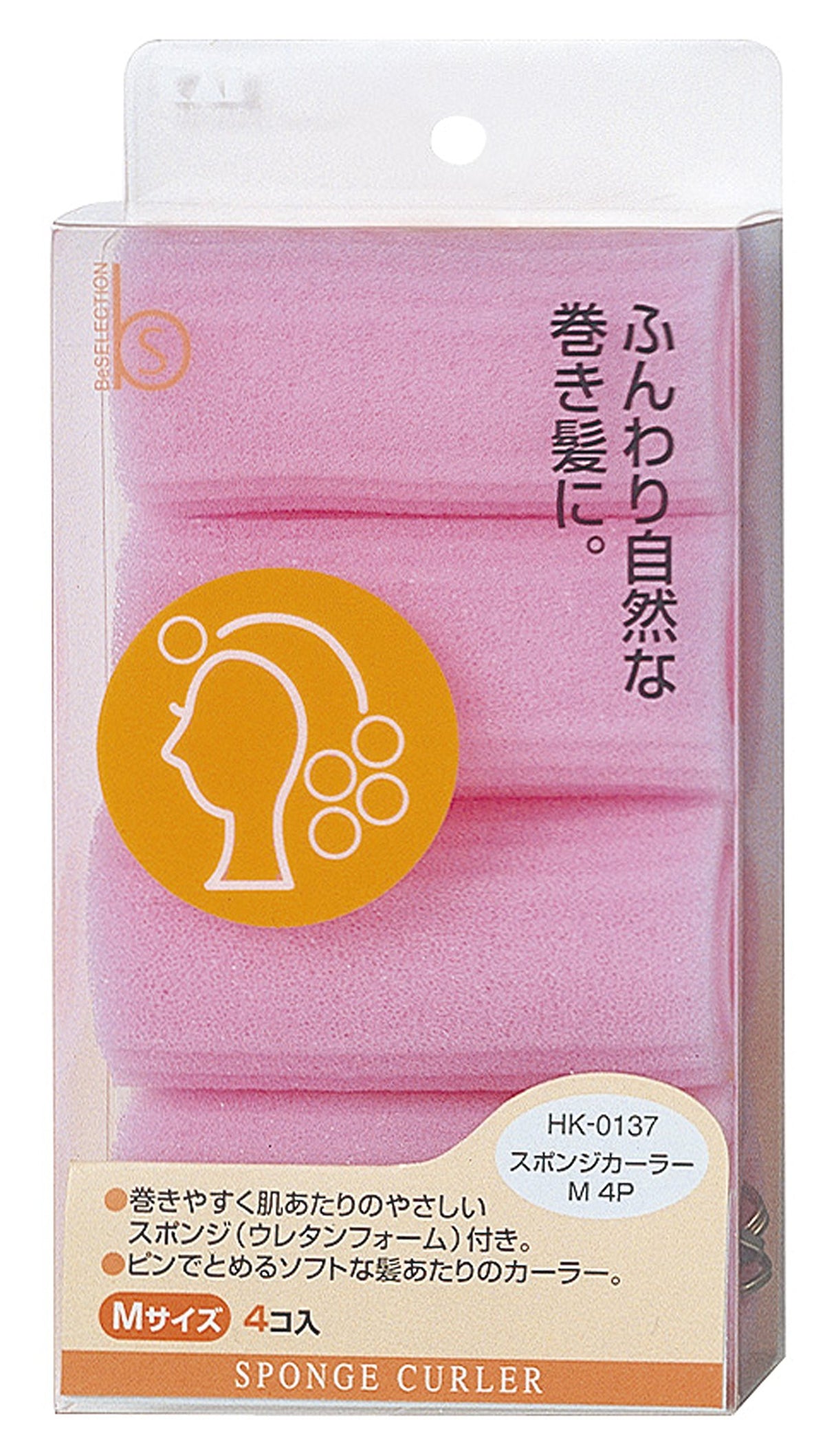 Kaijirushi BeSELECTION Sponge Curler M 4P for Gentle Styling