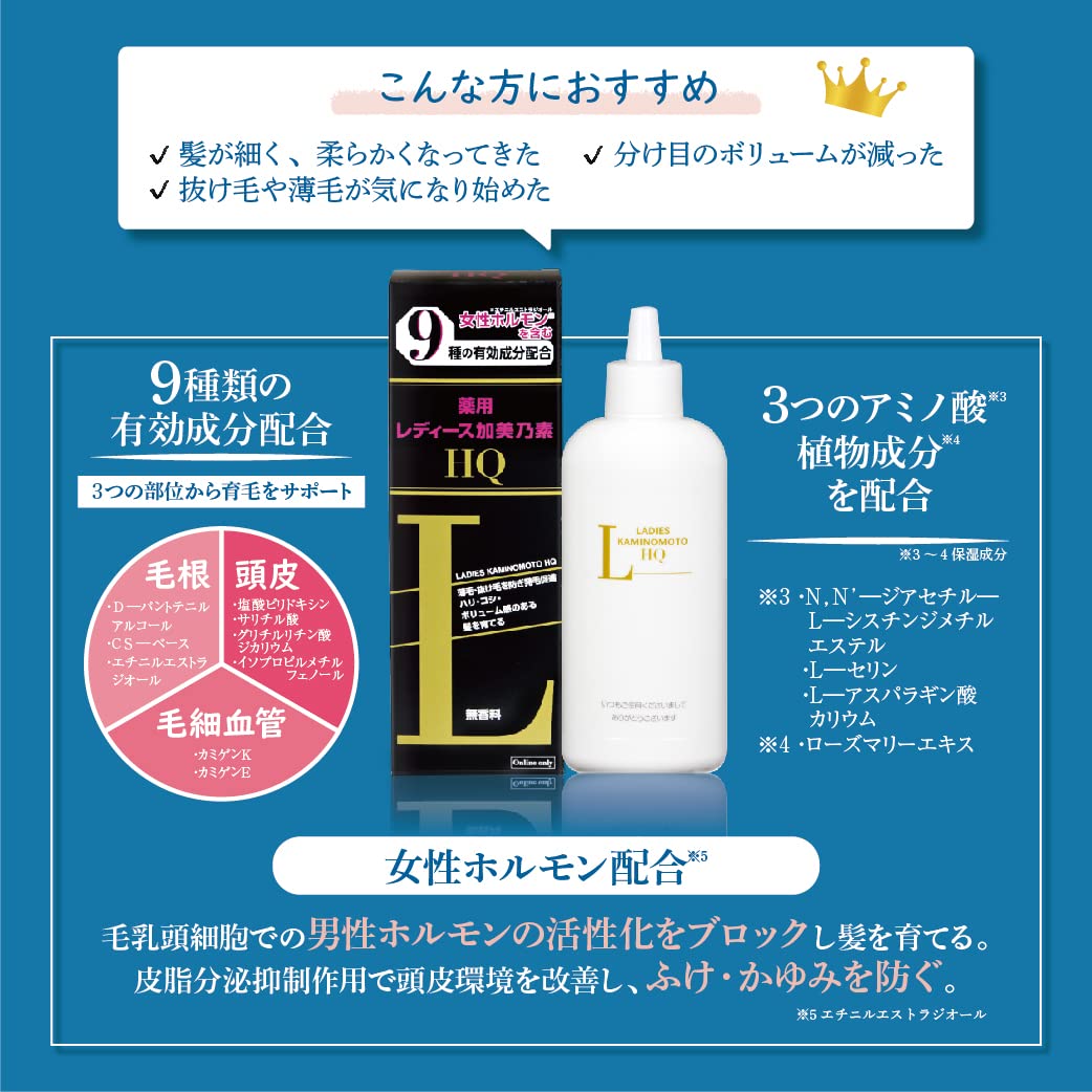 Kaminomoto Hair Growth Solution Fragrance-Free 200mL