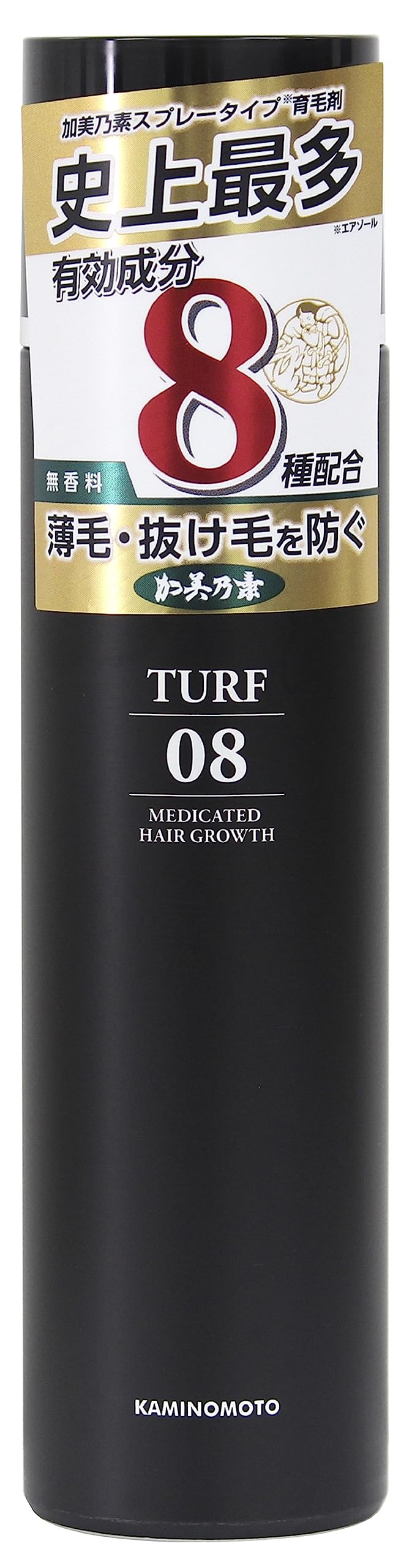 Kaminomoto Turf08 Hair Treatment Spray 182g Fragrance-Free