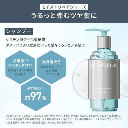 KERAGENIC Moist Repair Shampoo and Conditioner Refill Set 320ml 320g