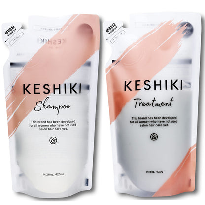 KESHIKI Shampoo and Conditioner Set 420ml 420g for Japanese Hair Care