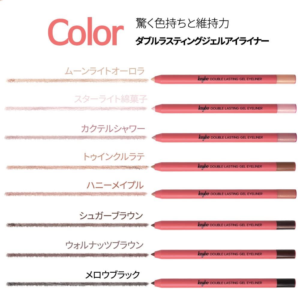 keybo Gel Eyeliner Pencil Sugar Brown for Long-Lasting Wear