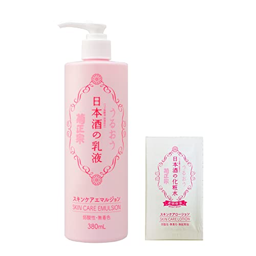 Kiku-Masamune Sake milky lotion 380ml + 1 lotion sachet with Ceramide, large capacity