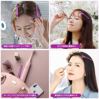 KISARG Clip de Cheveux Professionnel 4 Pièces 11.5cm Violet
