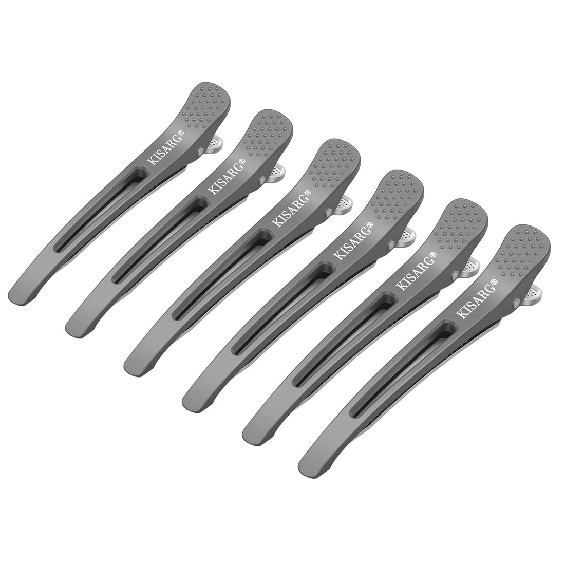 KISARG Duckbill Hair Clips, Purple, 6-Piece Set, 11.5 cm