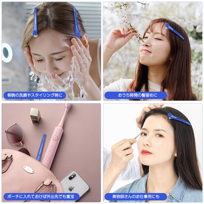 KISARG Hair Clips for Men 3-Pack Strong Hold 11.5cm Blue