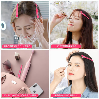 KISARG Hair Clips for Men 4-Pack 11.5cm Pink