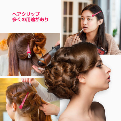 KISARG Hair Clips for Men 4-Pack 11.5cm Pink