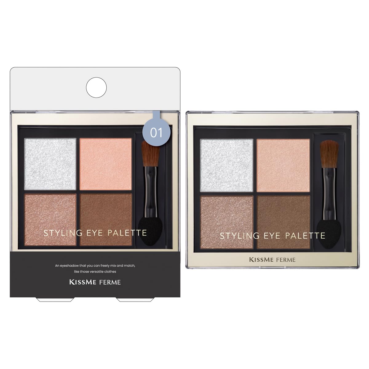 Kiss Me FERME Styling Eye Palette 01 Maison Beige 10g