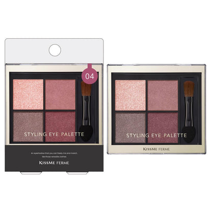 Kiss Me FERME Vintage Plum Eye Color Palette with Moist Press Technology