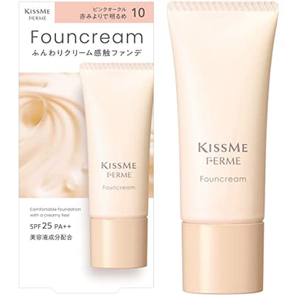 Kiss Me FERME Foundation Cream Lightweight SPF25 PA++ 17g