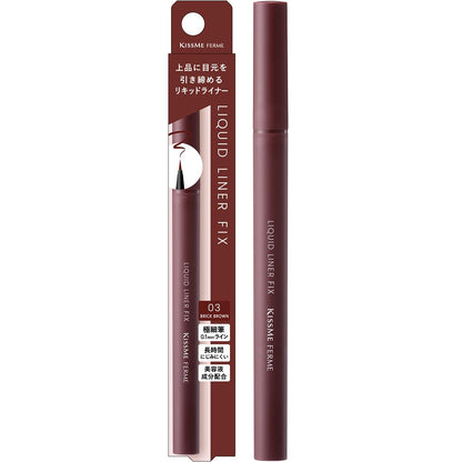 Kiss Me FERME Liquid Liner Brick Brown 0.4ml Waterproof