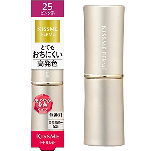 Kiss Me FERME Proof Shiny Rouge 25 Bright Pink 3.8g Long-lasting Color