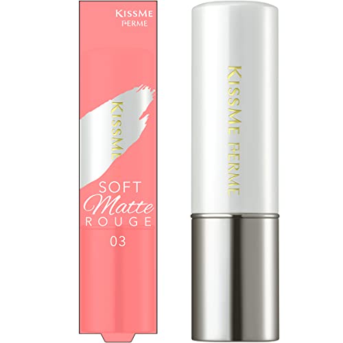 Kiss Me FERME Soft Matte Rouge 03 Tender Pink 3.8g Subtle Glossy Finish True Color Lightweight Feel
