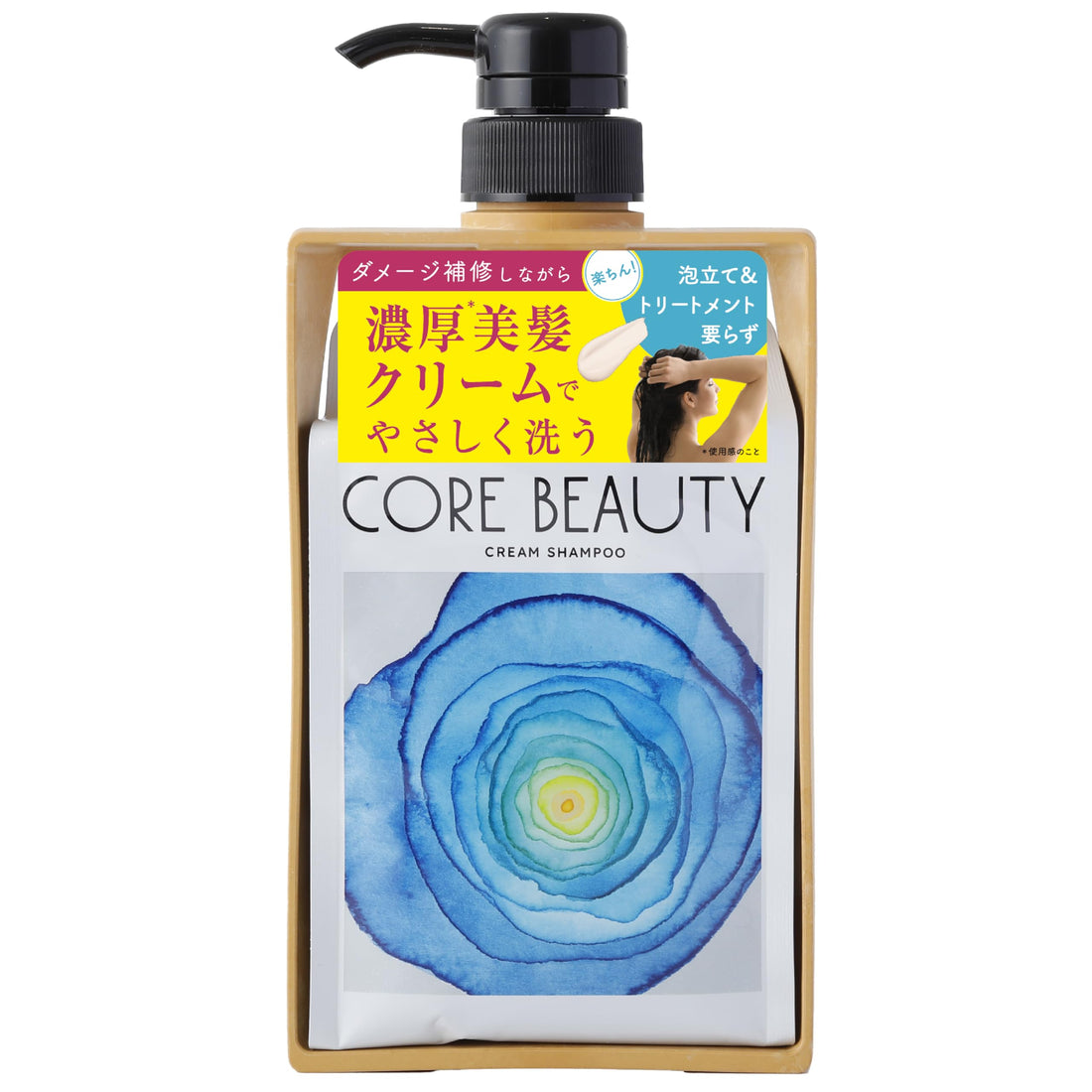 CORE BEAUTY Cream Shampoo Fresh Lemon and Gentle Tea Scent 450g