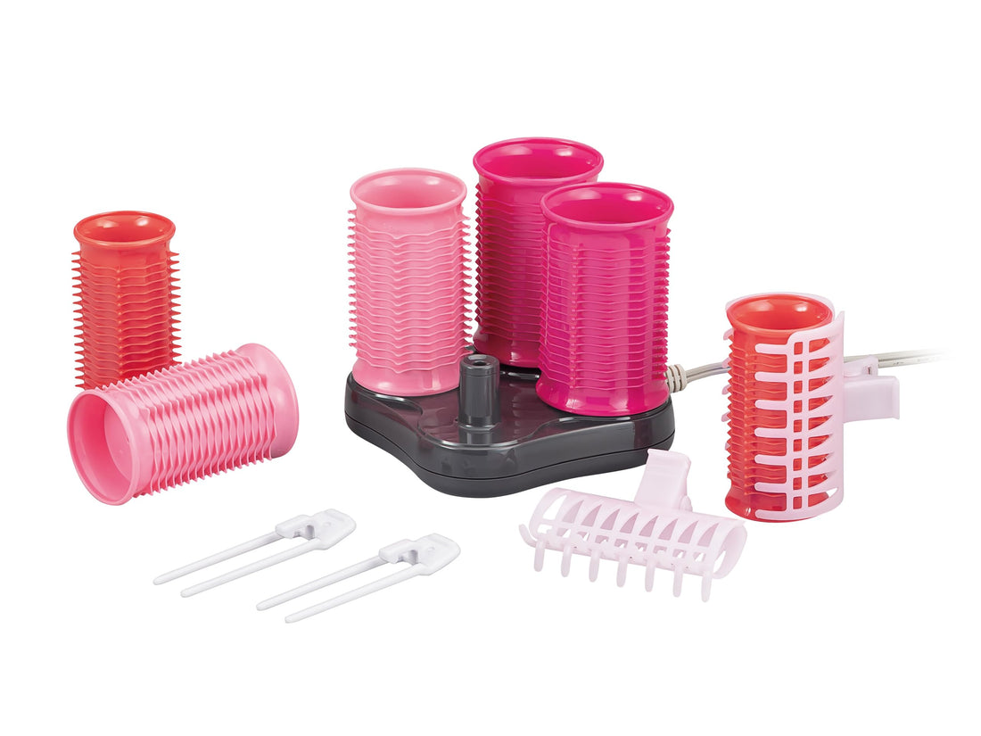 Koizumi コイズミ ヘアカーラー ボリューミーカール 海外対応 6本入り ピンク KHC-V601/P