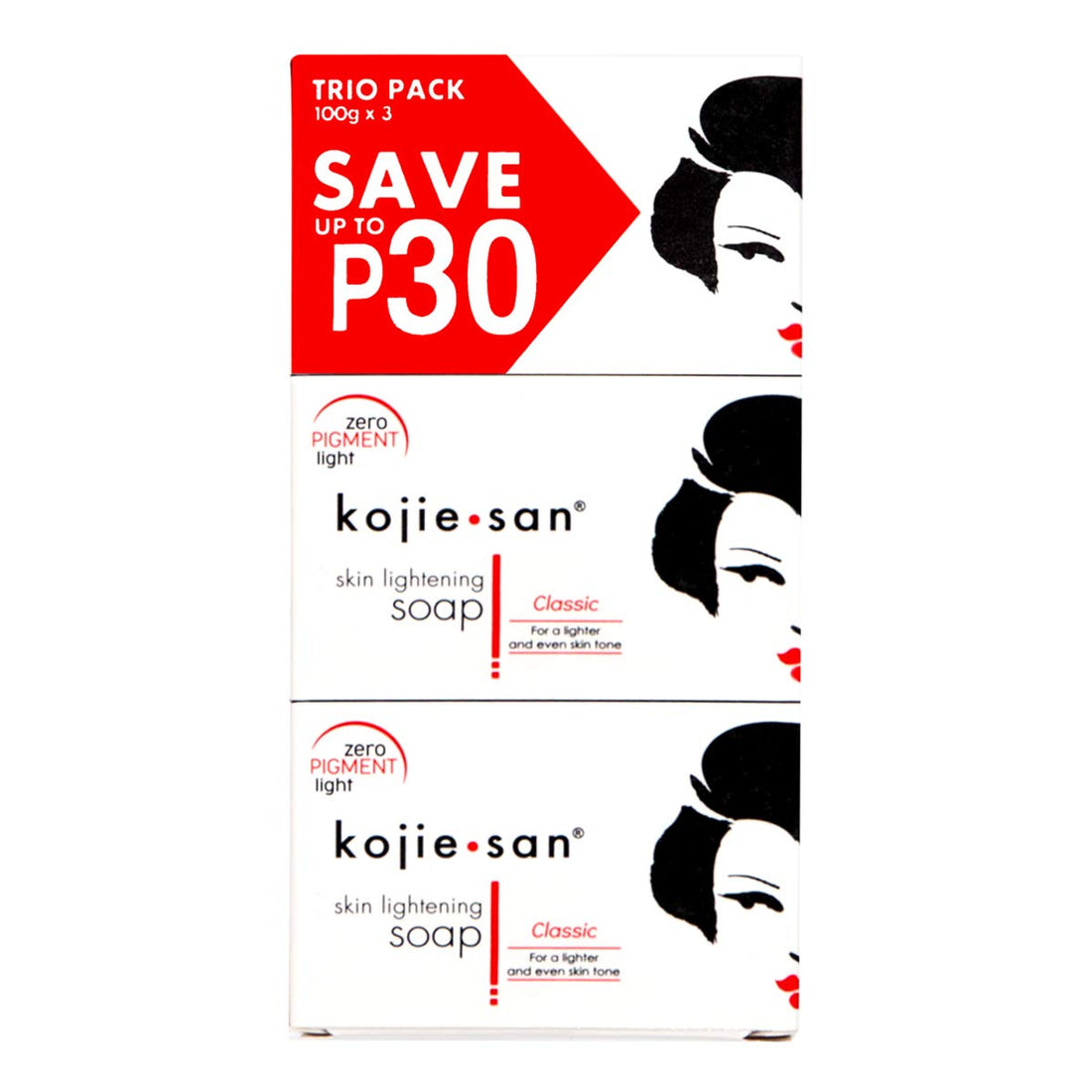 Kojie San Savon Éclaircissant 3 Pièces 100g pour Soin de la Peau