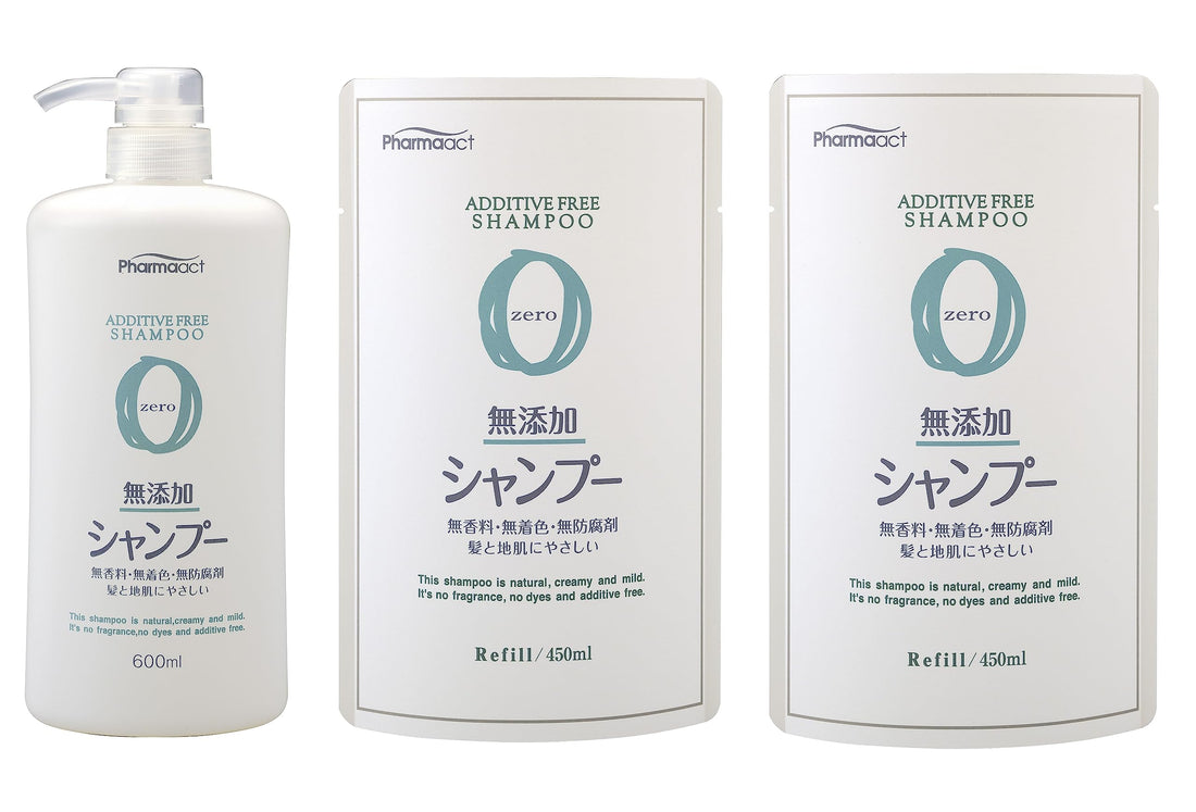 kumanoyushi Natural Shampoo 600ml with Refill 450ml x2