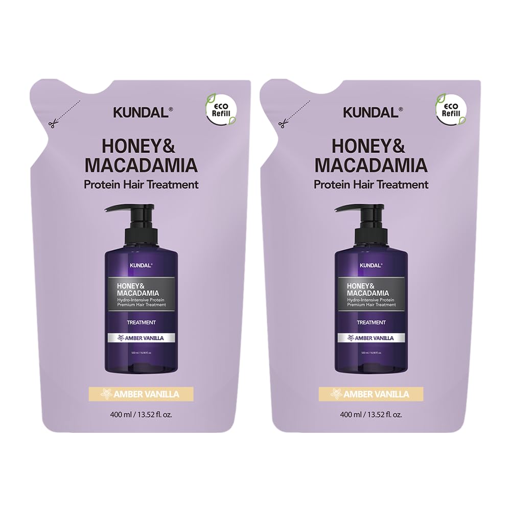 KUNDAL Amber Vanilla Hair Treatment Refill 400ml 2-Pack