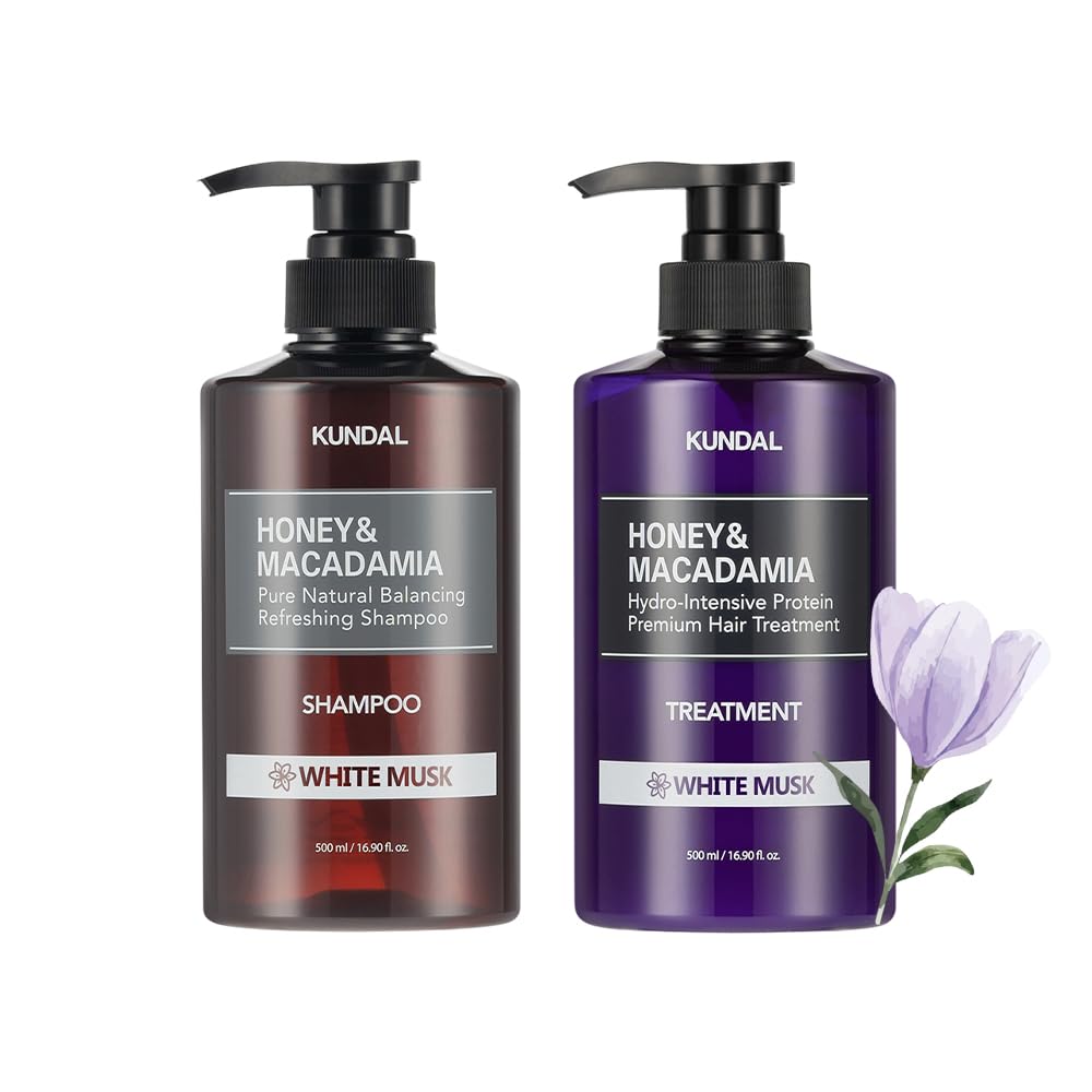 KUNDAL Honey and Macadamia Shampoo and Conditioner Set 500ml