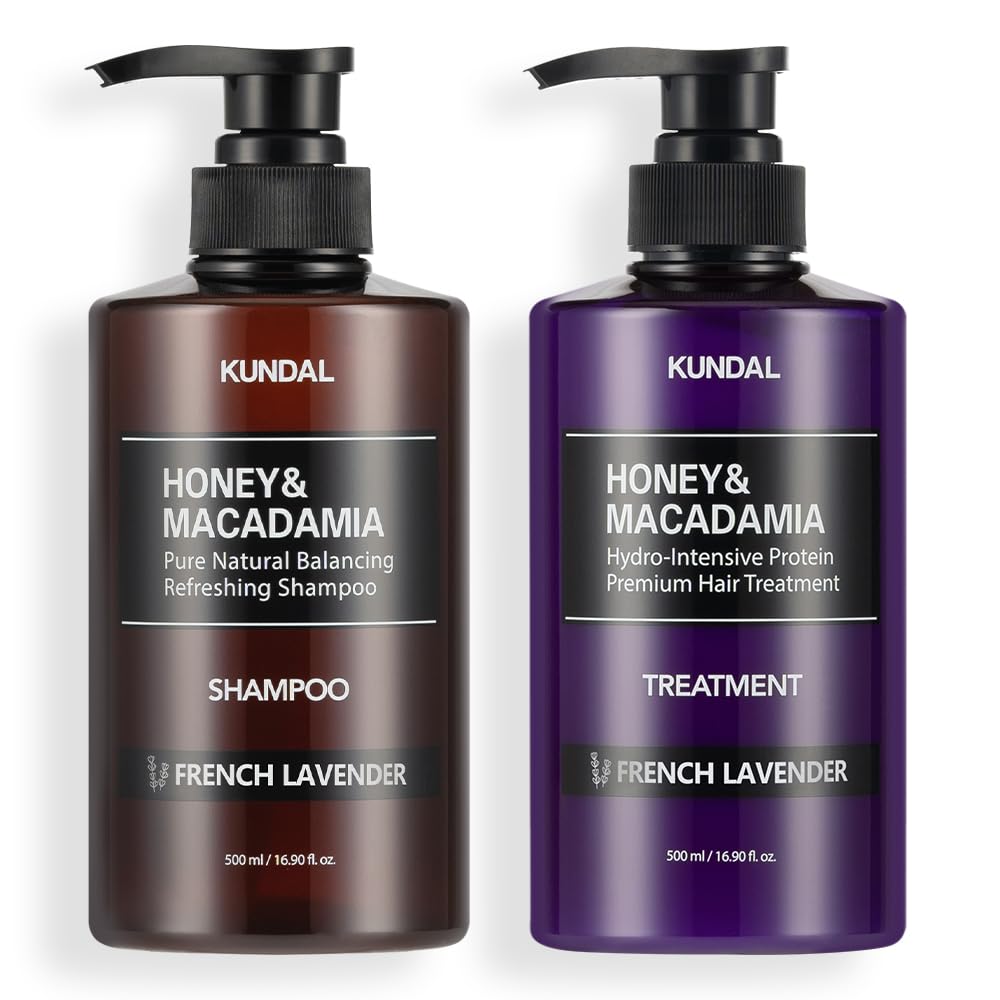 KUNDAL Honey and Macadamia Shampoo and Conditioner Set 500ml