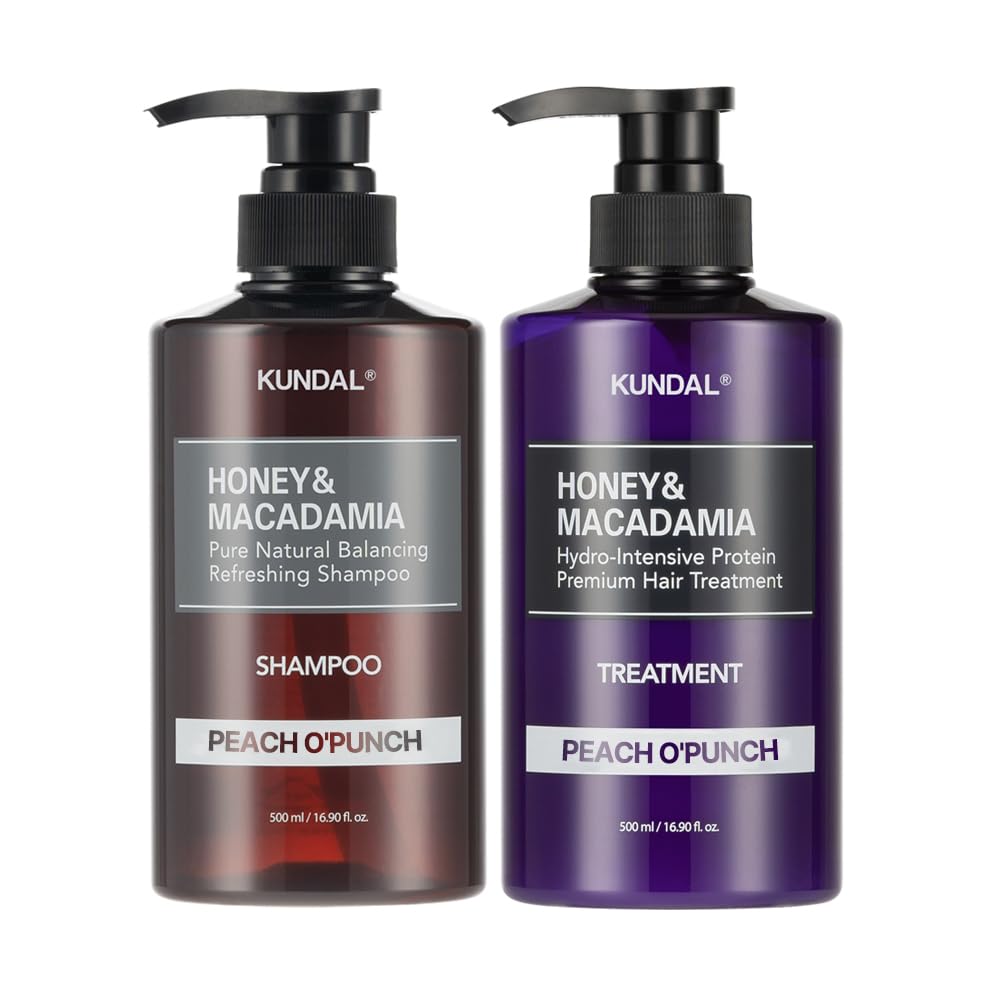 KUNDAL Peach Punch Shampoo and Conditioner Set 500ml