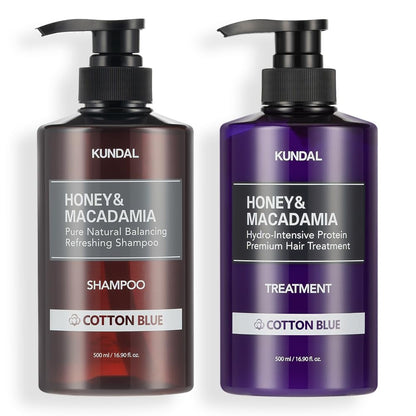 KUNDAL Honey and Macadamia Shampoo and Conditioner Set 500ml